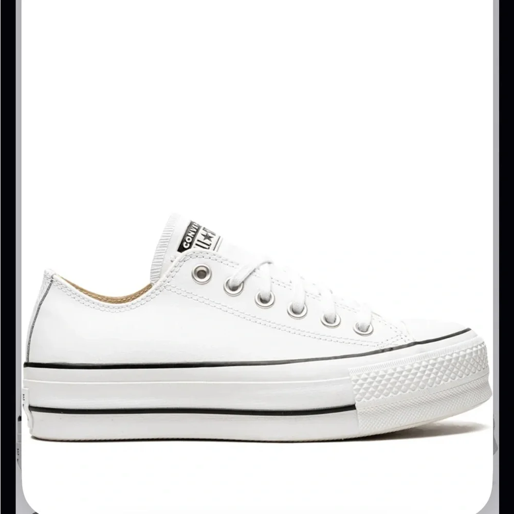 Converse Women's White Platform Sneakers - Picture 1 of 4